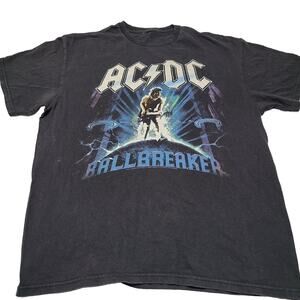 AC/DC T Shirt Ballbreaker World Tour Size Size Men's Large Black 2011 Rock Metal